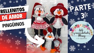 Clase RELLENITOS DE AMOR 🩷Parte 3 Familia de Pingüinos paso a paso [upl. by Ressay]