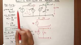 Thevenin and Nortons theorem with dependent source [upl. by Corrie973]