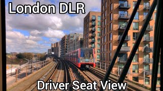 UK 🇬🇧 🚉 London DLR Driver Seat View from Stratford to Woolwich Arsenal [upl. by Eben598]