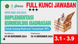 Full Kunci Jawaban Pelatihan Implementasi Kurikulum Madrasah  MTs  Pintar Kemenag [upl. by Anatol]