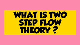 TWO STEP FLOW THEORY MULTI STEP FLOW THEORY PERSONAL INFLUENCE THEORY NTA NET MASS COMMUNICATION [upl. by Nealon]