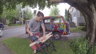 Timelapse DIY Building an Lshaped Bench Seat for the Hippie Van part 1 [upl. by Spiro]