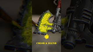 How To Paint World Eater Angrons Chain Axe WidowMaker warhammer warhammer40k miniaturepainting [upl. by Odrahcir]