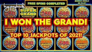 WINNING THE GRAND Top 10 MOST EXCITING Slot Jackpots 2021  THIS IS WHY WE WATCH [upl. by Huda787]