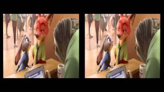 Zootopia Sloth Trailer 2016  Disney Animated Movie 3D SBS 1080p [upl. by Ebberta]