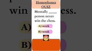 Homophones Quiz  homophones homonyms vocabularygame riddles quiz quizzes [upl. by Corb293]