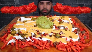 FLAMIN HOT CHEETOS NACHOS ASMR MUKBANG [upl. by Zeena]