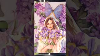 Lavender Theme 💜💐ASMR Journaling asmrsounds miniscrapbooking scrapbookingideas purple [upl. by Gwenore]