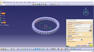 Catia Tutorial in Tamil 74  Circular Pattern  Transformation Features  Part [upl. by Ahtivak897]