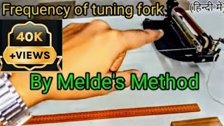 How To Find Frequency Of Tuning Fork By Meldes Experiment  Engineering Physics [upl. by Adkins]