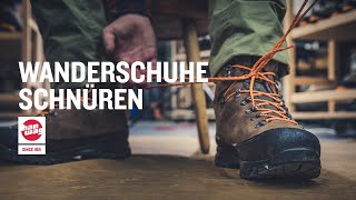 Wanderschuhe richtig schnüren [upl. by Emlynne95]