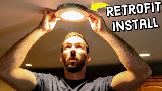 Quickly Replace Old Reccessed Lights with Retrofit LED Lights [upl. by Cirdahc]