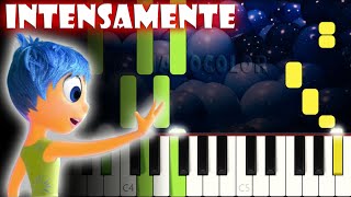 Intensamente  Canción Intro  Piano Cover  Tutorial  Karaoke [upl. by Allenotna]