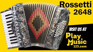 Rossetti Piano Accordion 48 Bass 26 Keys 3 Switches  Sound Features by PlayMusic123com [upl. by Apfelstadt66]