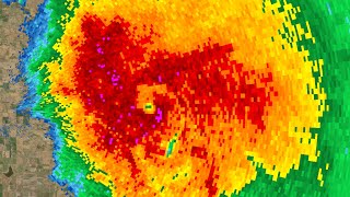 2024 Hollister Oklahoma Supercell Radar Loop [upl. by Nylatsyrc]