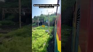 Scenic Khandala Ghat section 🌧️Monsoon time Tunnels amp high viaducts [upl. by Pernell]