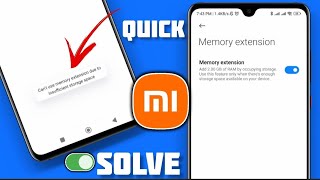 Fix Cant use memory extension due to insufficient storage space problem solve [upl. by Bartley]