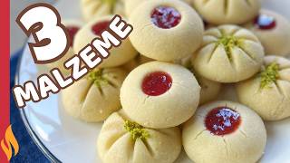 3 Malzeme ile 5 Dakika Kurabiyesi 😋🍪 Ağızda Dağılan Kurabiye Tarifi 💯 [upl. by Behlke637]