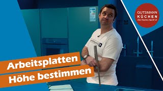 ERGONOMIE Die optimale ARBEITSPLATTENHÖHE bestimmen [upl. by Rome153]