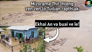 Mizoram Flood Nunphung ti buaitu Tlawng tui Lian rapthlak [upl. by Notyal795]