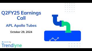 APL Apollo Tubes Earnings Call for Q2FY25 [upl. by Jeniffer]