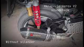 Akrapovic pipe for Aerox V2 soundcheck [upl. by Nonac]