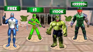 1 ROPE HERO HULK Vs 1000000 ROPE HERO SUPER HULK In VICE TOWN [upl. by Mabel377]