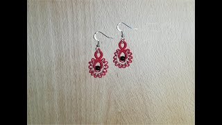 Tatting earrings quotDropquot [upl. by Neyrb346]