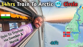 Train To Arctic Circle Stockholm To Narvik Lifetime Experience 🥶 Winter Europe [upl. by Halian]