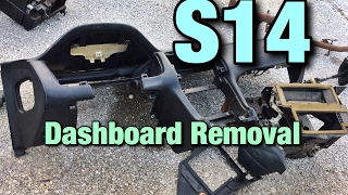 S14 240SX Dashboard Removal [upl. by Anailuj910]