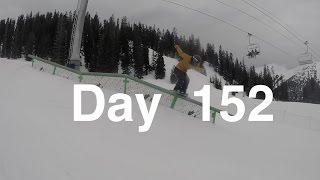 Day 152 Snowboarding in a Thunderstorm  Arapahoe Basin [upl. by Ayak]