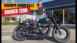 TRIUMPH BONNEVILLE BOBBER 1200 BLACK  INCL SOUNDCHECK  TLM NIJMEGEN [upl. by Nylinej313]