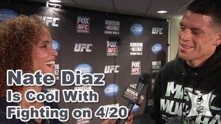 UFC on FOXs Nate Diaz on Thomson Fight GSPs WeighIn Allowance  Fighting on 420 [upl. by Nazus]