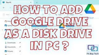 How to add Google drive as a disk drive in PC  Drive to Local Disk explained in Hindi [upl. by Ainslie]