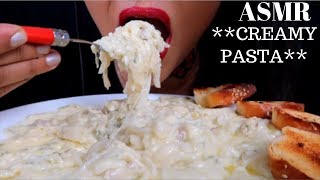 CREAMY CHEESY PASTA ASMR ALFREDO SPAGHETTI CREAMY CHICKEN PASTAMUKBANG먹방 NO TALKING [upl. by Eidderf]