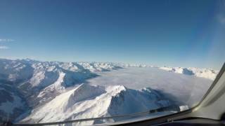 Cockpit view approach and landing Innsbruck Austria [upl. by Hayse]