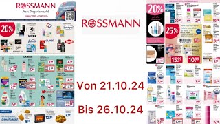 ROSSMANN Werbung Angebote Aktionen Gültig von 211024 bis 261024​⁠Werbungde [upl. by Ferreby]