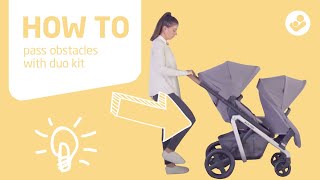 MaxiCosi  Lila stroller  How to pass obstacles with duo kit [upl. by Aivatal]