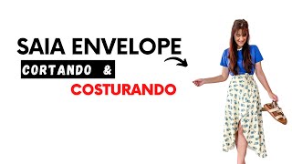 Parte 2  Cortando e costurando sua saia envelope✂️ costura [upl. by Adikam]