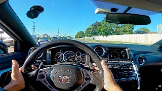 POV Drive 800HP Nissan GTR R35  Insane Sound LOUD Exhaust [upl. by Eidur]