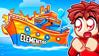 Building ELEMENTAL BOATS in Roblox Build a Boat [upl. by Giefer]