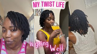 Two strand twists with a twist🥰protectivestyles naturalhair [upl. by Grantley460]