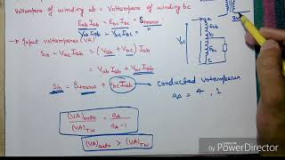 Autotransformer part 3 hindi voltampere relation and savings in conductor material [upl. by Budding]