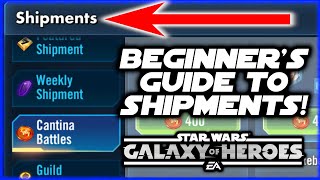 SWGOH Beginners Guide to Shipments  Every Shop Priorities What to Farm What Not to Farm [upl. by Grewitz]