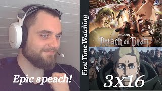 Attack on Titan 3x16 REACTION Perfect Game [upl. by Anelet]