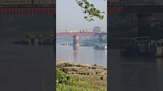 Train passed 109 years old Brahmaputra River railway bridge ganga shorts [upl. by Inan]