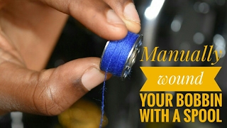 HOW TO WIND YOUR BOBBIN MANUALLY USING A SPOOL PIN [upl. by Vince18]