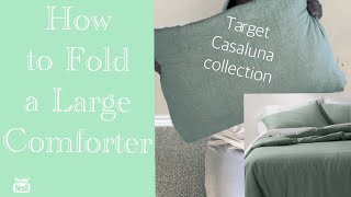 How to Fold a Large Comforter  Target Casaluna Collection [upl. by Albarran]