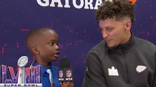 Patrick Mahomes and Jeremiah Fennell Build AllTime NFL Teams  Super Bowl LVIII Opening Night [upl. by Allesor]