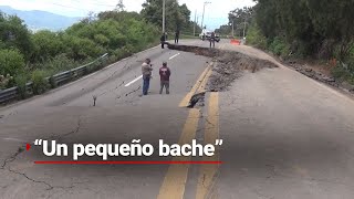 “Se rompequot carretera TenangoTenancingo conductor ignora señalamiento y termina volcado  Edomex [upl. by Reggis]